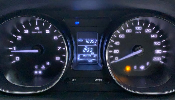 2018 Tata TIGOR XZ PETROL, Petrol, Manual, 72,359 km, Odometer Image