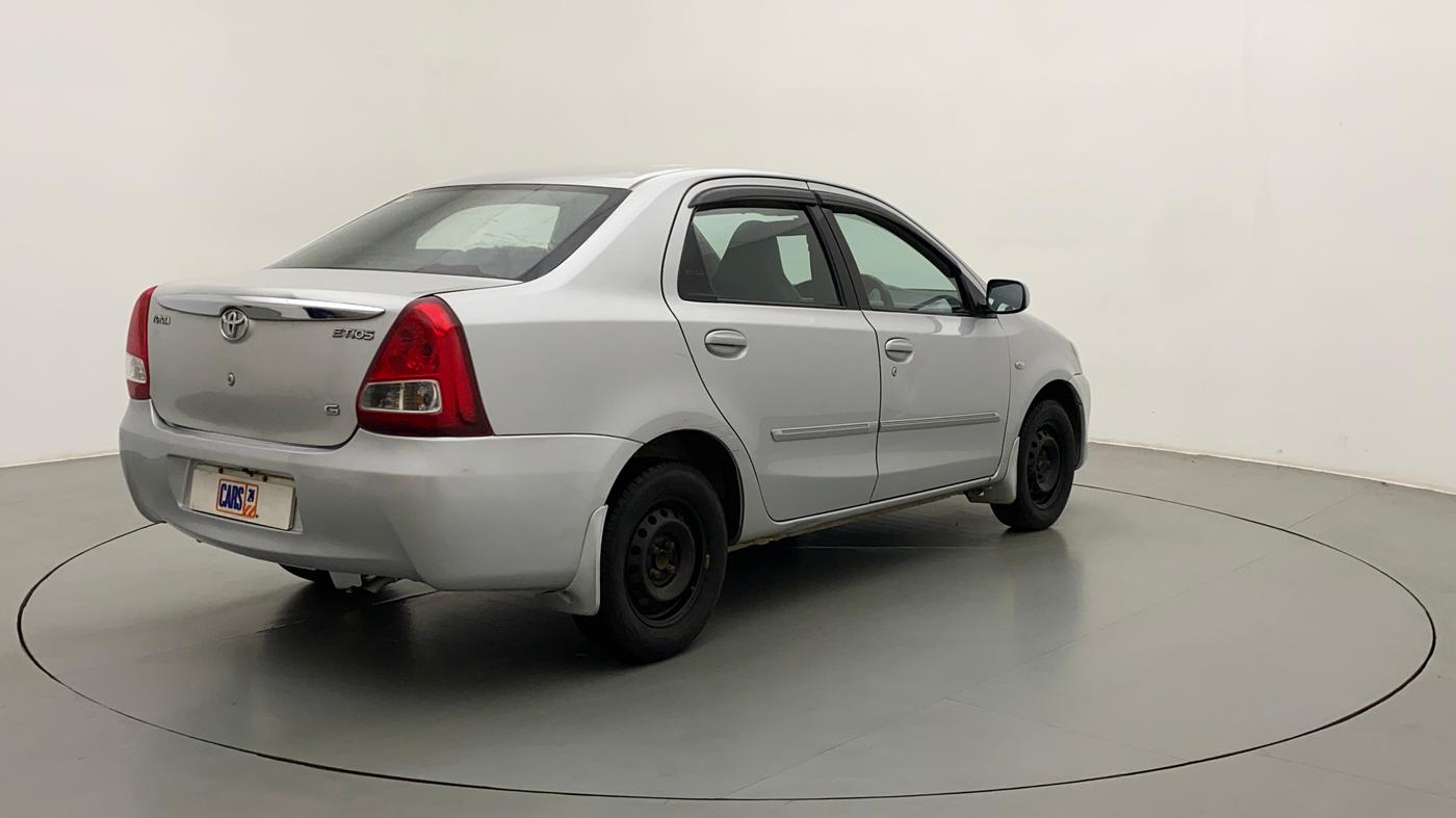 2011 Toyota Etios G, Petrol, Manual, 88,605 km, Right Back Diagonal