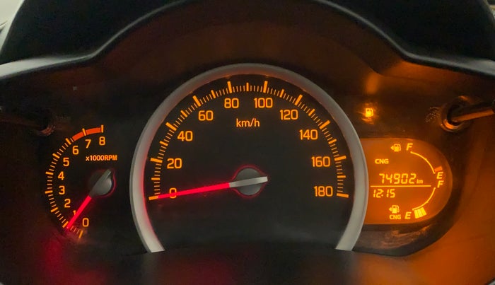 2014 Maruti Celerio VXI CNG, CNG, Manual, 74,958 km, Odometer Image