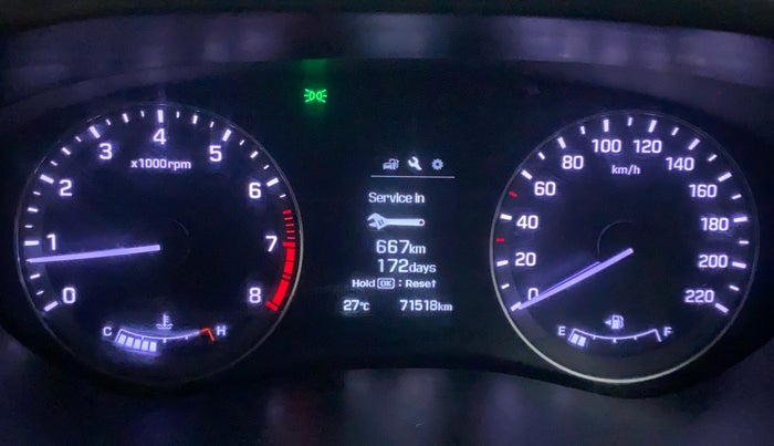 2017 Hyundai Elite i20 ASTA 1.2 (O), Petrol, Manual, 71,518 km, Odometer Image