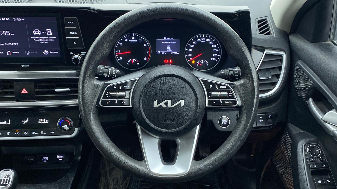 2022 KIA SELTOS HTK PLUS 1.5 IMT, Petrol, Manual, 27,272 km, Steering Wheel Close Up