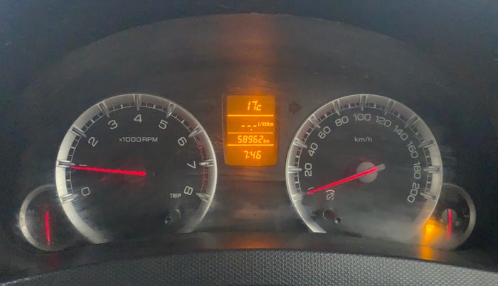 2014 Maruti Swift Dzire ZXI, Petrol, Manual, 58,960 km, Odometer Image