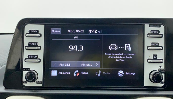 2022 KIA SONET HTX 1.0 IMT, Petrol, Manual, 9,526 km, Infotainment System