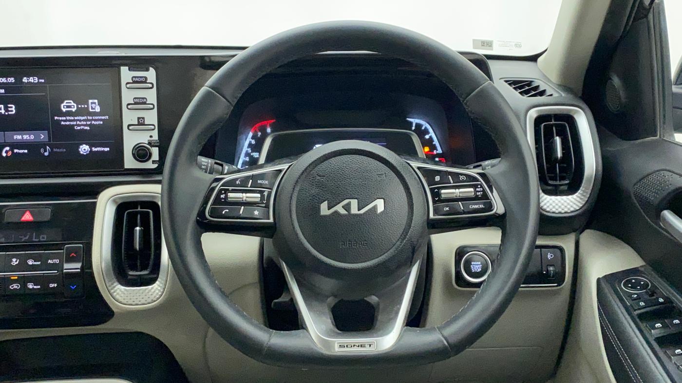 2022 KIA SONET HTX 1.0 IMT, Petrol, Manual, 9,526 km, Steering Wheel Close Up