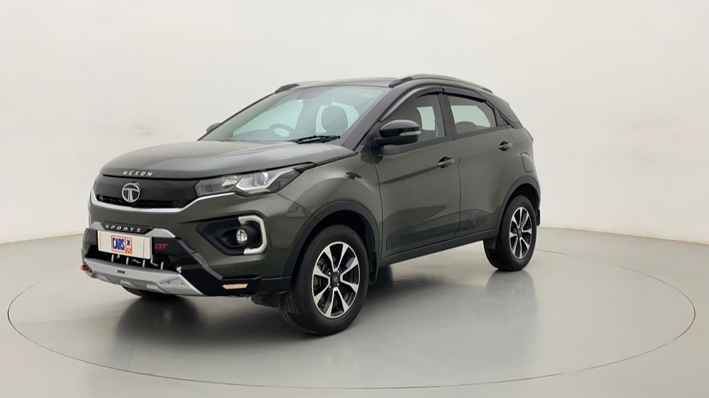 2021 Tata NEXON XZA PLUS SUNROOF PETROL, Petrol, Automatic, 35,445 km, Left Front Diagonal