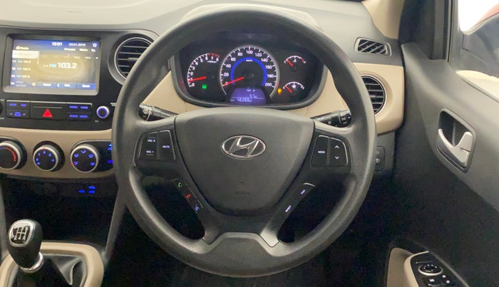 2017 Hyundai Grand i10 SPORTZ (O) 1.2 KAPPA VTVT, Petrol, Manual, 46,286 km, Steering Wheel Close Up