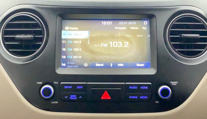 2017 Hyundai Grand i10 SPORTZ (O) 1.2 KAPPA VTVT, Petrol, Manual, 46,286 km, Infotainment System