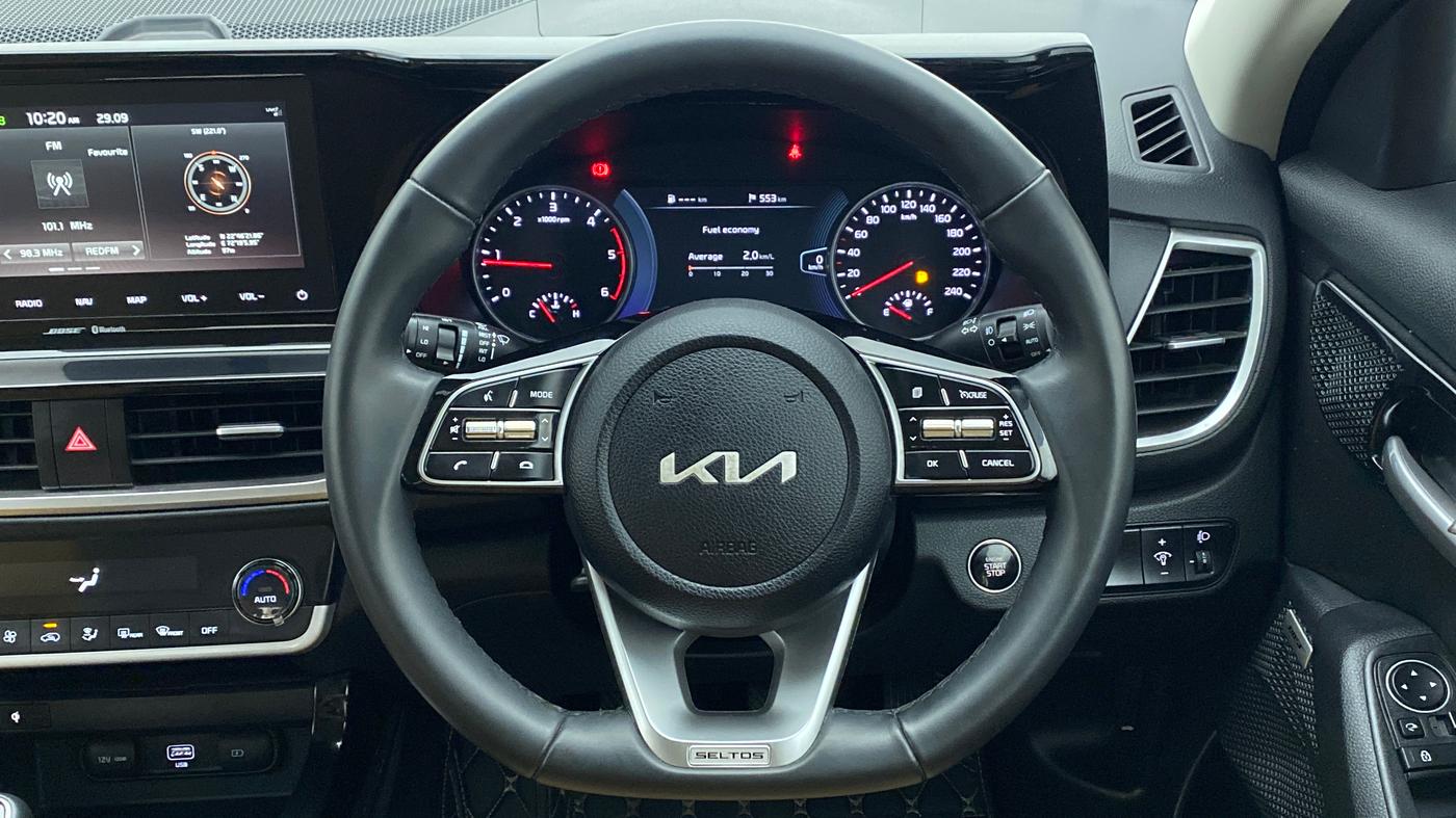 2021 KIA SELTOS HTX+ MT 1.5 DIESEL, Diesel, Manual, 6,413 km, Steering Wheel Close Up
