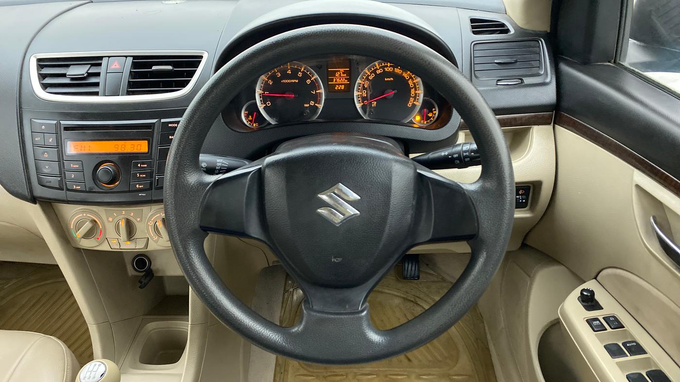2013 Maruti Swift Dzire VXI, Petrol, Manual, 37,622 km, Steering Wheel Close Up