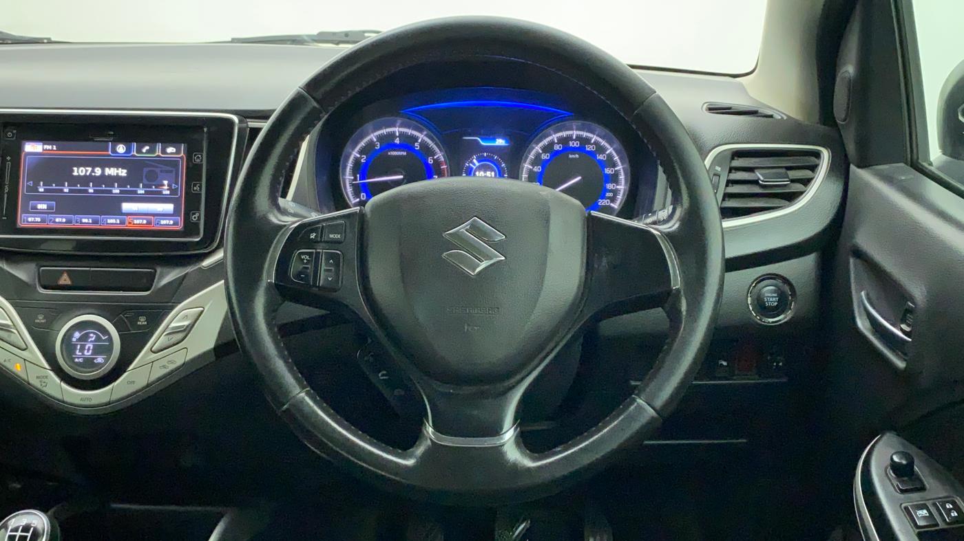 2015 Maruti Baleno ALPHA PETROL 1.2, Petrol, Manual, 76,625 km, Steering Wheel Close Up