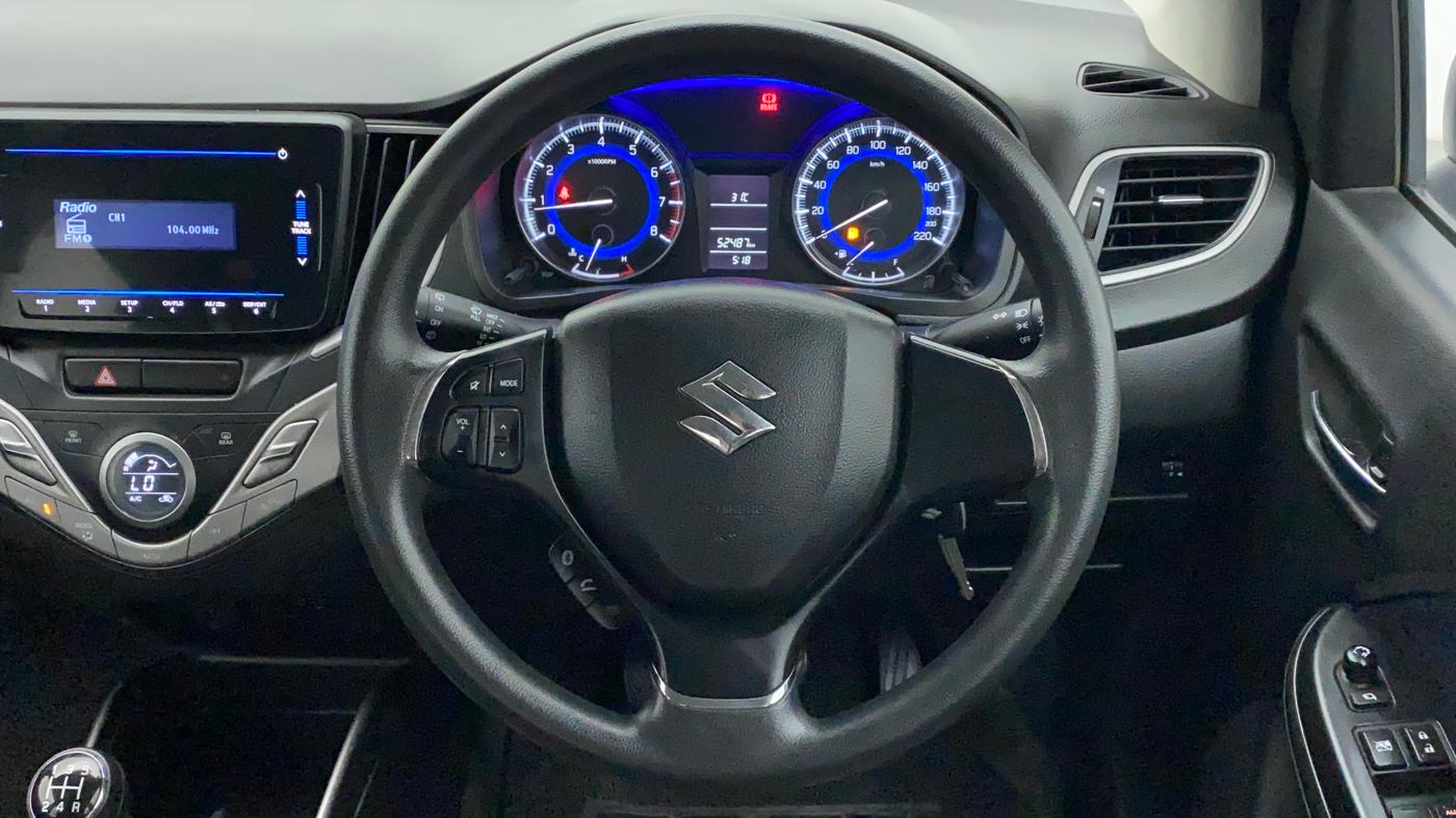 2020 Maruti Baleno DELTA PETROL 1.2, Petrol, Manual, 52,486 km, Steering Wheel Close Up