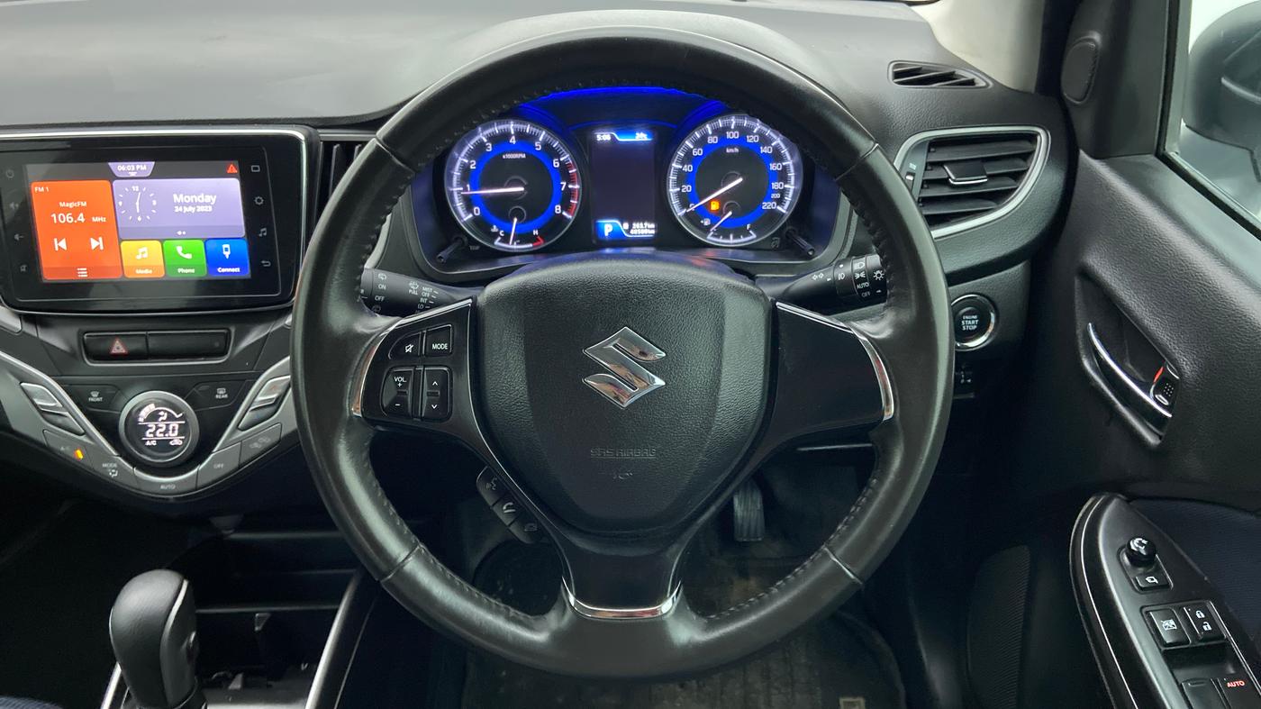 2020 Maruti Baleno ALPHA CVT PETROL 1.2, Petrol, Automatic, 48,580 km, Steering Wheel Close Up
