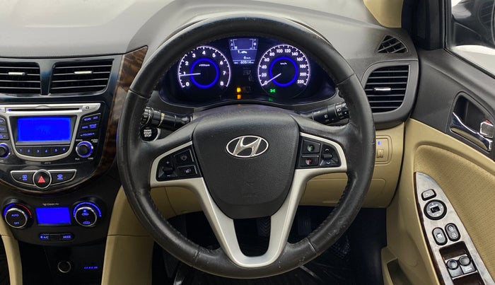 2014 Hyundai Verna FLUIDIC 1.6 SX VTVT OPT, Petrol, Manual, 60,444 km, Steering Wheel Close Up