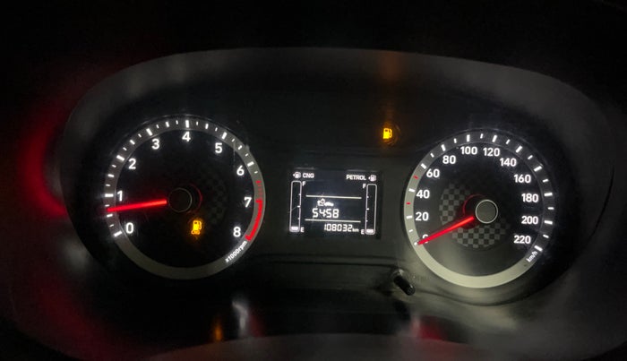 2021 Hyundai AURA S 1.2 CNG, CNG, Manual, 1,08,024 km, Odometer Image