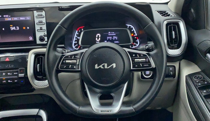 2021 KIA SONET HTX 1.0 IMT, Petrol, Manual, 15,437 km, Steering Wheel Close Up