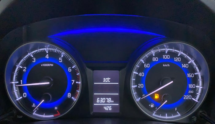 2018 Maruti Baleno DELTA PETROL 1.2, Petrol, Manual, 63,296 km, Odometer Image