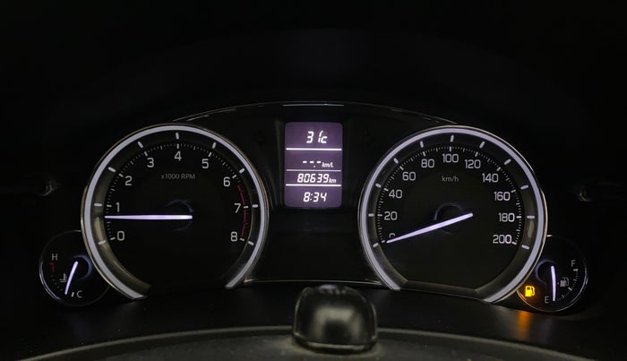 2016 Maruti Ciaz ZXI+, Petrol, Manual, 80,506 km, Odometer Image