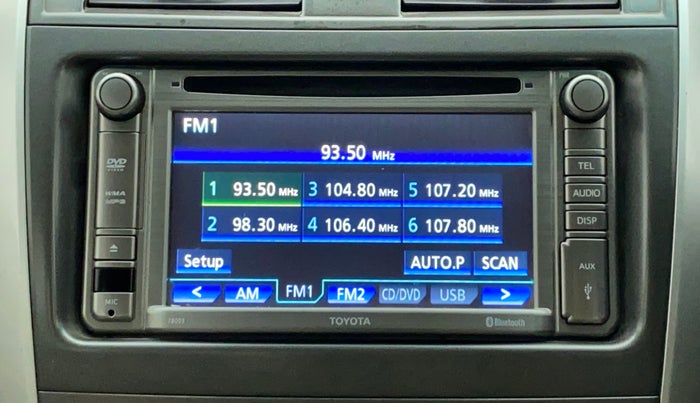 2012 Toyota Corolla Altis G PETROL, Petrol, Manual, 1,00,798 km, Infotainment System