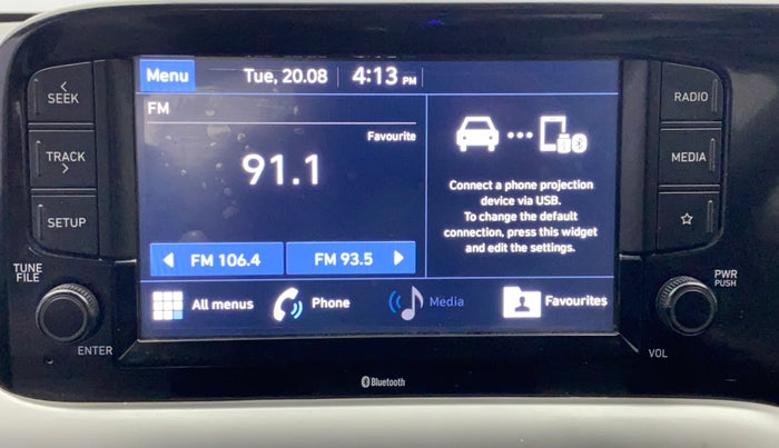 2020 Hyundai GRAND I10 NIOS SPORTZ AMT 1.2 KAPPA VTVT, Petrol, Automatic, 53,700 km, Infotainment System