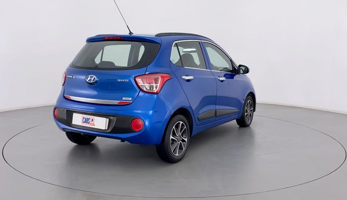 2017 Hyundai Grand i10 SPORTZ (O) 1.2 AT VTVT, Petrol, Automatic, 28,787 km, Right Back Diagonal