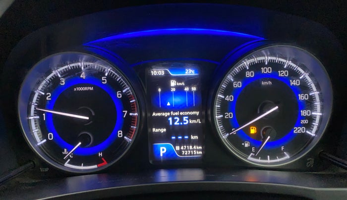 2019 Toyota Glanza V CVT, Petrol, Automatic, 72,707 km, Odometer Image