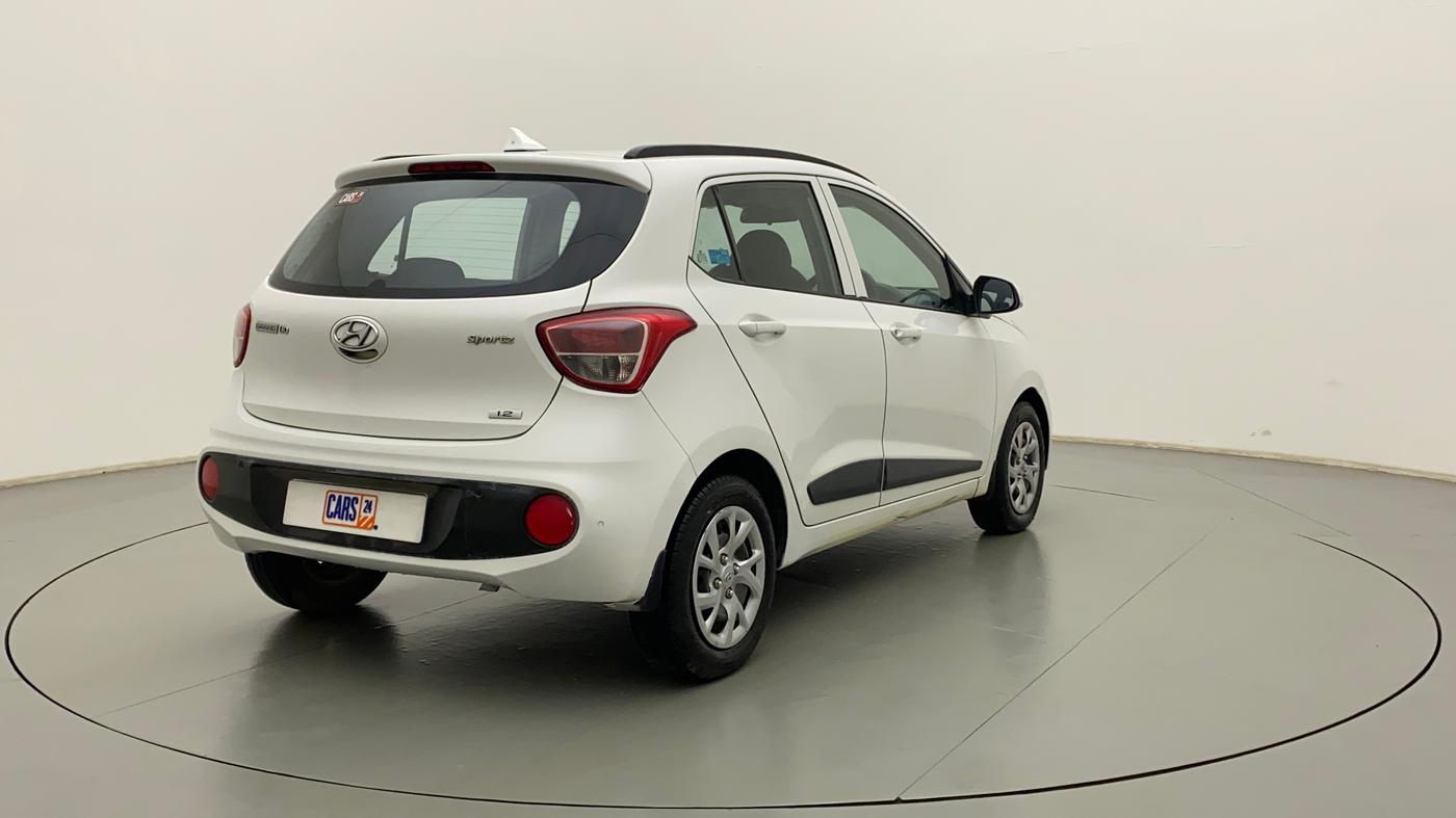 2017 Hyundai Grand i10 SPORTZ (O) 1.2 KAPPA VTVT, Petrol, Manual, 82,037 km, Right Back Diagonal