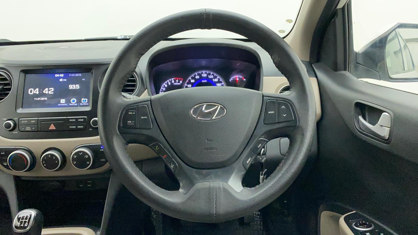 2017 Hyundai Grand i10 SPORTZ (O) 1.2 KAPPA VTVT, Petrol, Manual, 82,037 km, Steering Wheel Close Up