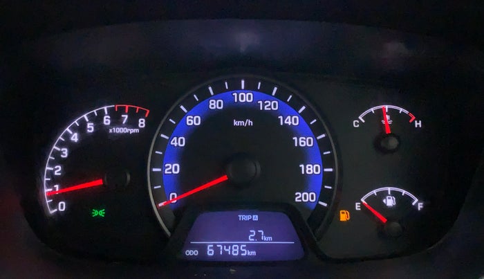 2014 Hyundai Xcent S 1.2, Petrol, Manual, 67,485 km, Odometer Image