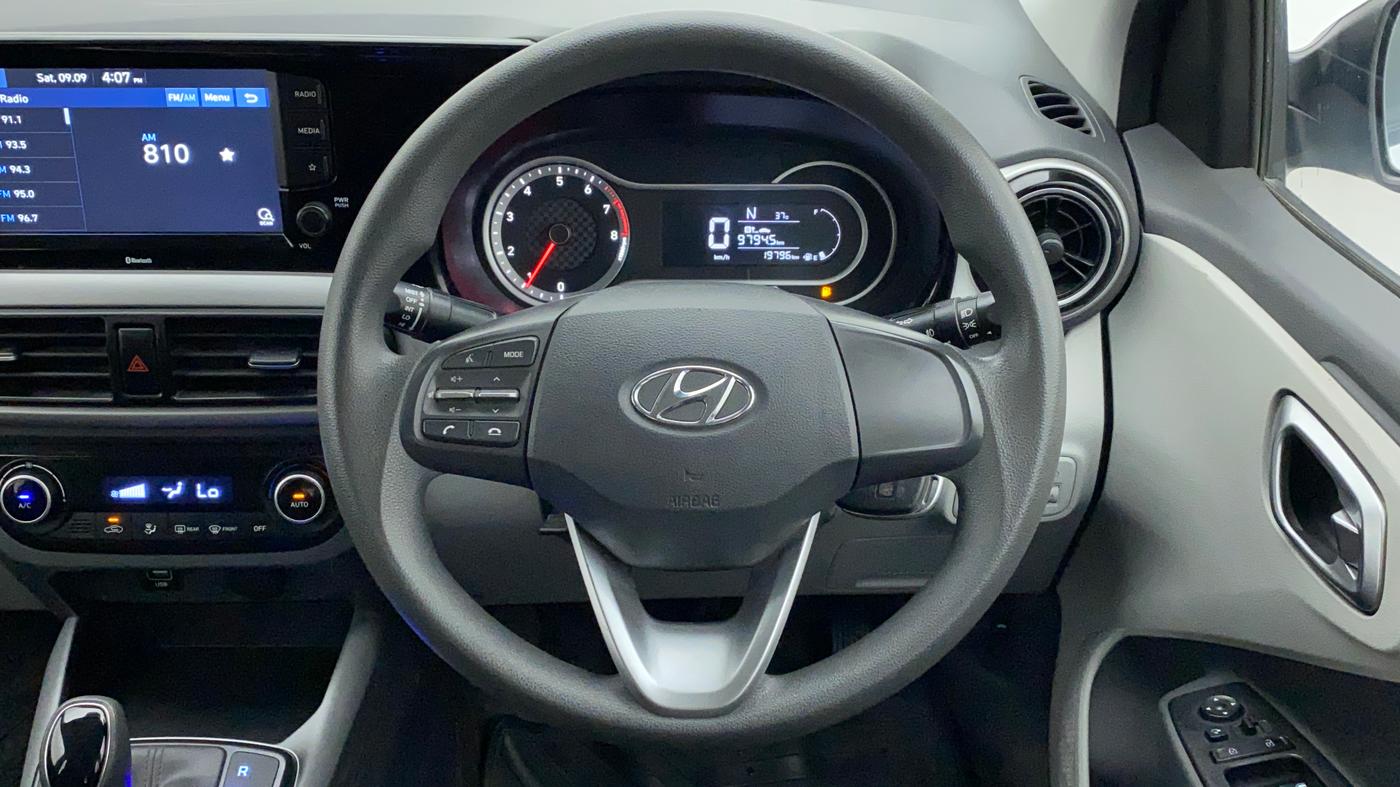 2020 Hyundai GRAND I10 NIOS SPORTZ AMT 1.2 KAPPA VTVT, Petrol, Automatic, 19,796 km, Steering Wheel Close Up