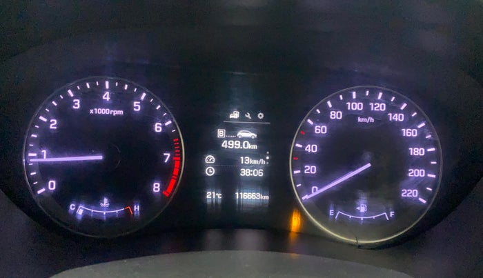 2017 Hyundai Elite i20 ASTA 1.2 (O), Petrol, Manual, 1,16,661 km, Odometer Image