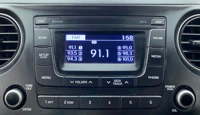 2016 Hyundai Grand i10 ASTA (O) 1.2 KAPPA VTVT, CNG, Manual, 78,191 km, Infotainment System
