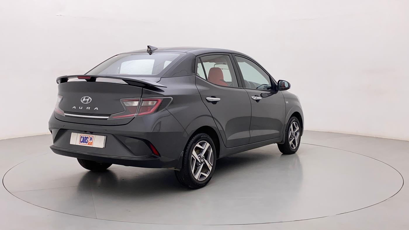 2022 Hyundai AURA SX PLUS 1.2 AMT, Petrol, Automatic, 9,393 km, Right Back Diagonal