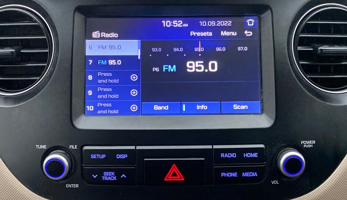 2017 Hyundai Grand i10 SPORTZ (O) 1.2 AT VTVT, Petrol, Automatic, 19,752 km, Infotainment System