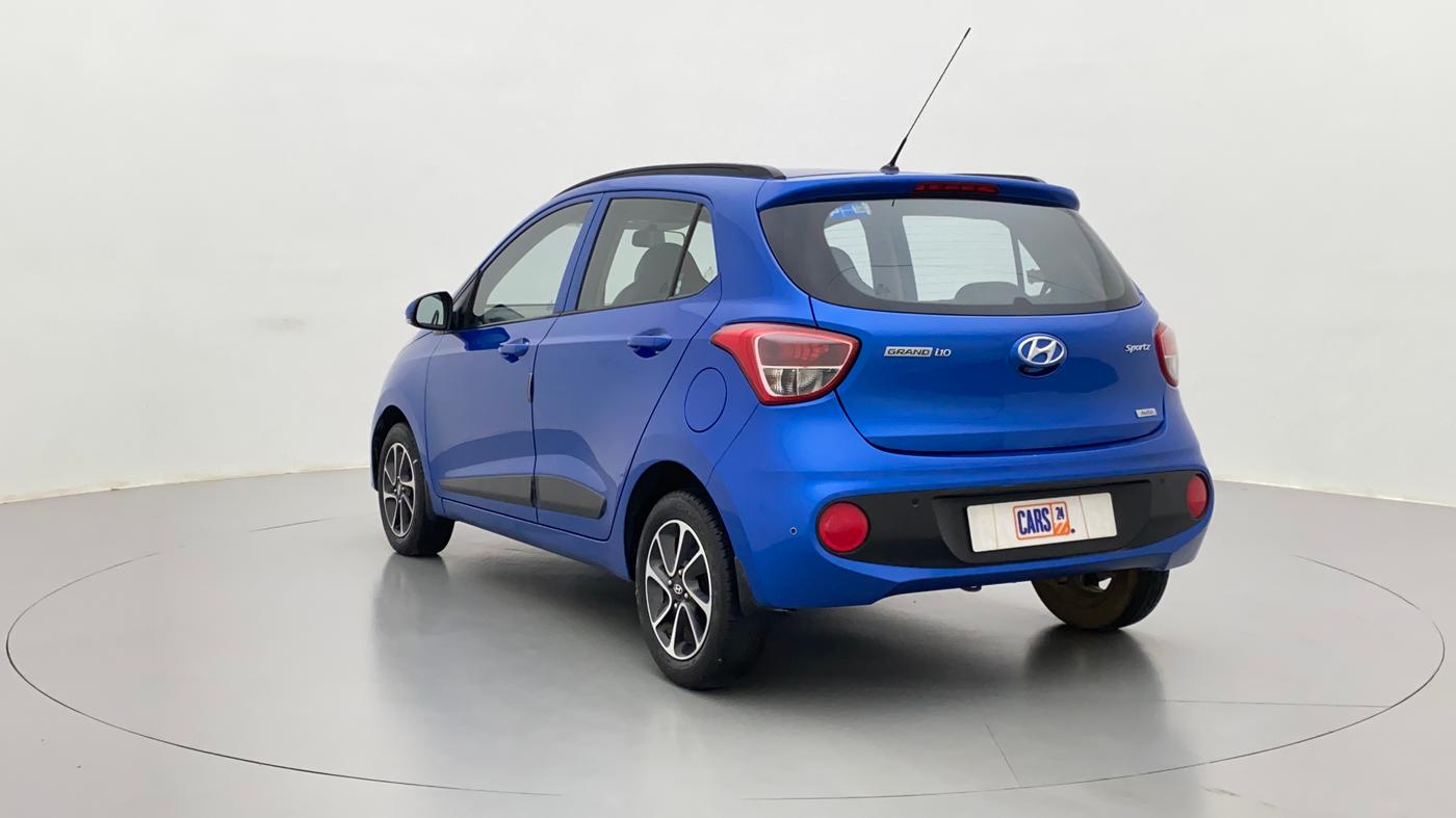 2017 Hyundai Grand i10 SPORTZ (O) 1.2 AT VTVT, Petrol, Automatic, 19,752 km, Left Back Diagonal