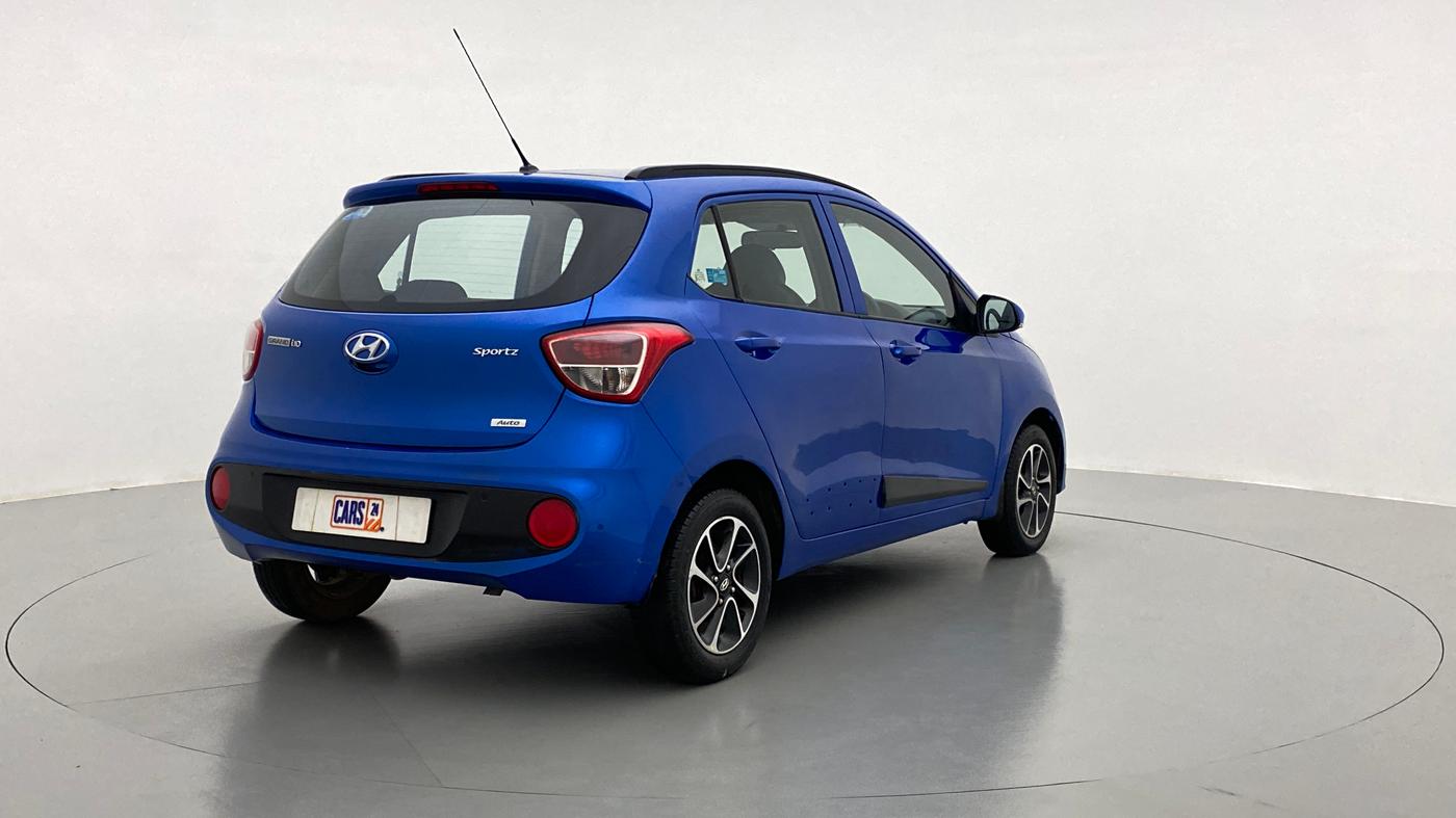 2017 Hyundai Grand i10 SPORTZ (O) 1.2 AT VTVT, Petrol, Automatic, 19,752 km, Right Back Diagonal