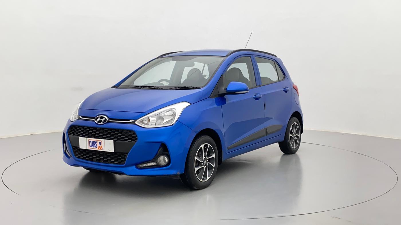 2017 Hyundai Grand i10 SPORTZ (O) 1.2 AT VTVT, Petrol, Automatic, 19,752 km, Left Front Diagonal