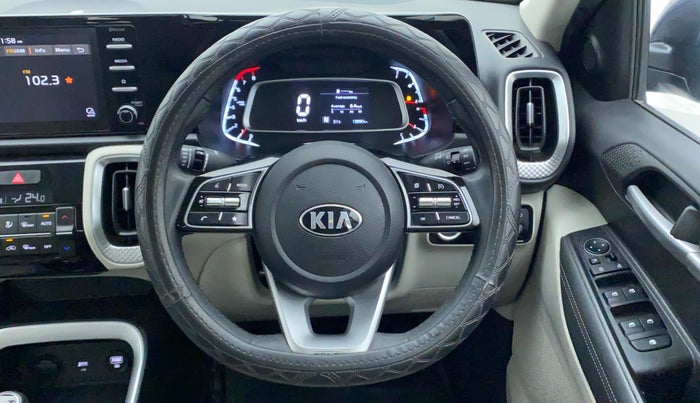 2021 KIA SONET HTX 1.0 IMT, Petrol, Manual, 13,890 km, Steering Wheel Close Up