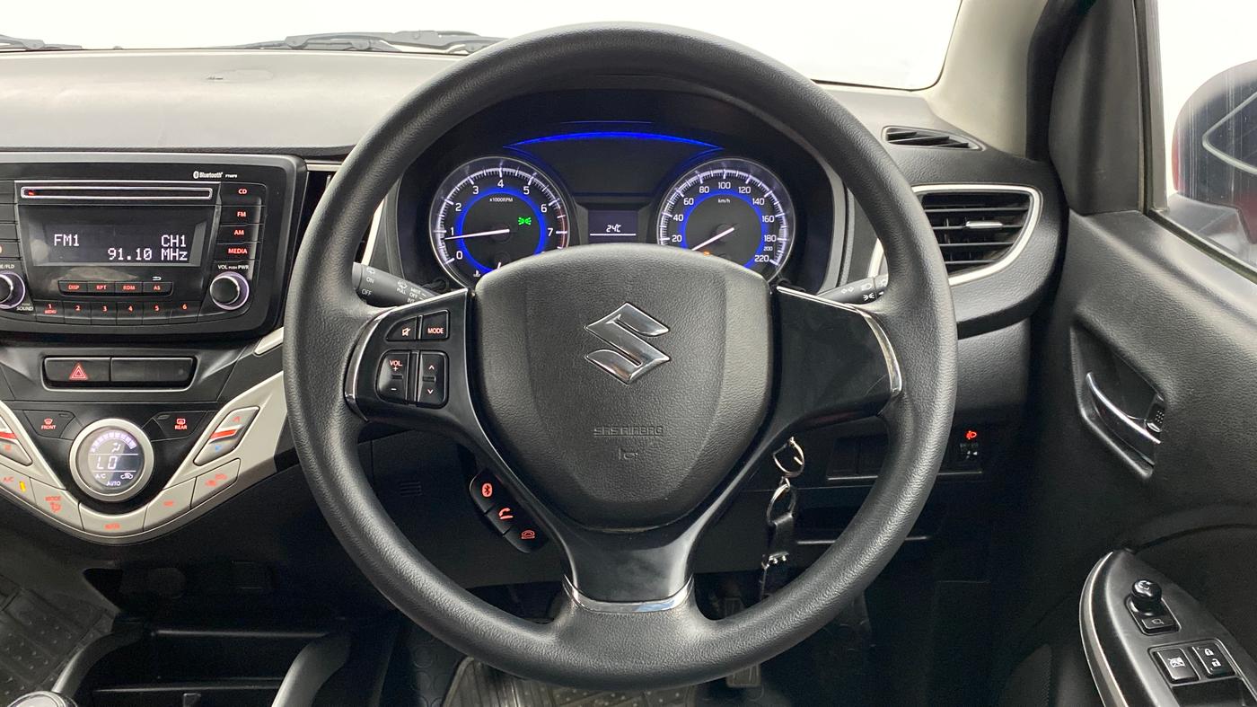 2017 Maruti Baleno DELTA 1.2 K12, Petrol, Manual, 55,910 km, Steering Wheel Close Up
