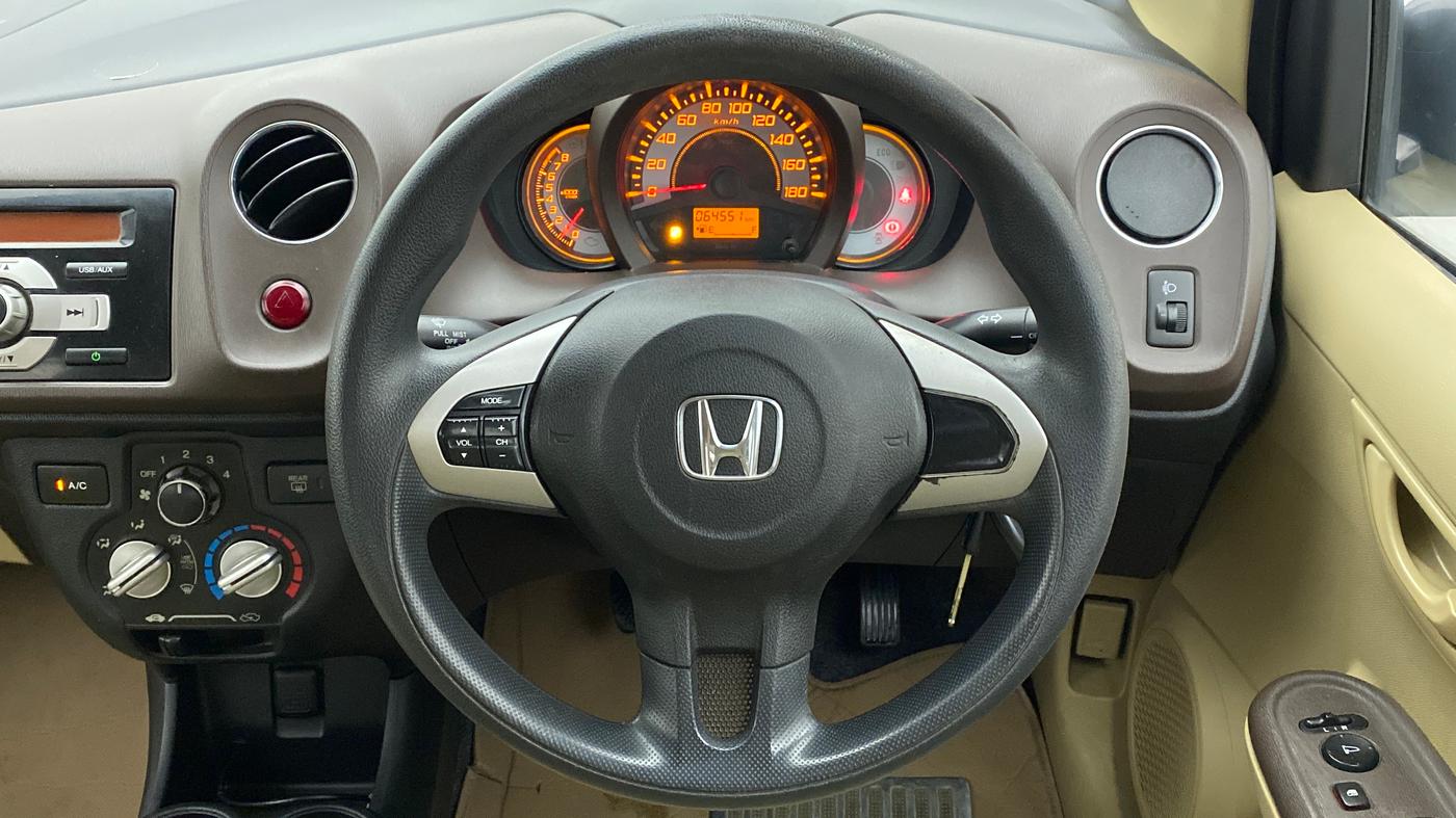 2013 Honda Brio S MT, Petrol, Manual, 65,028 km, Steering Wheel Close Up