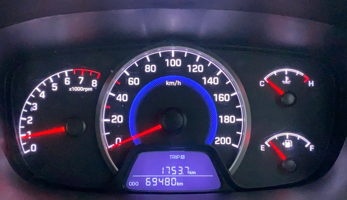 2017 Hyundai Grand i10 MAGNA 1.2 KAPPA VTVT, CNG, Manual, 69,479 km, Odometer Image
