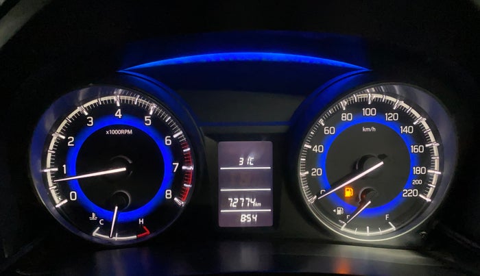 2016 Maruti Baleno DELTA PETROL 1.2, Petrol, Manual, 72,762 km, Odometer Image