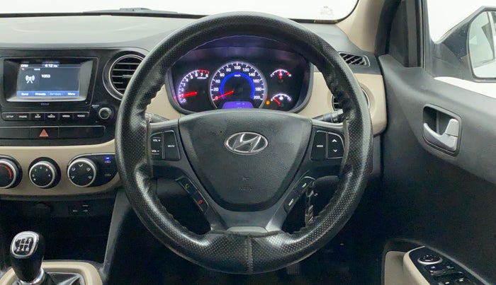 2017 Hyundai Grand i10 SPORTZ 1.2 KAPPA VTVT, CNG, Manual, 96,561 km, Steering Wheel Close Up