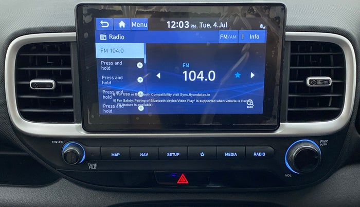 2021 Hyundai VENUE SX PLUS 1.0 TURBO DCT, Petrol, Automatic, 49,347 km, Infotainment System