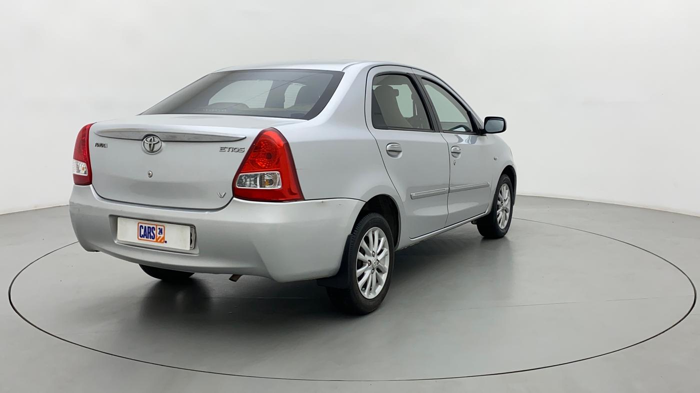 2011 Toyota Etios V, Petrol, Manual, 41,422 km, Right Back Diagonal