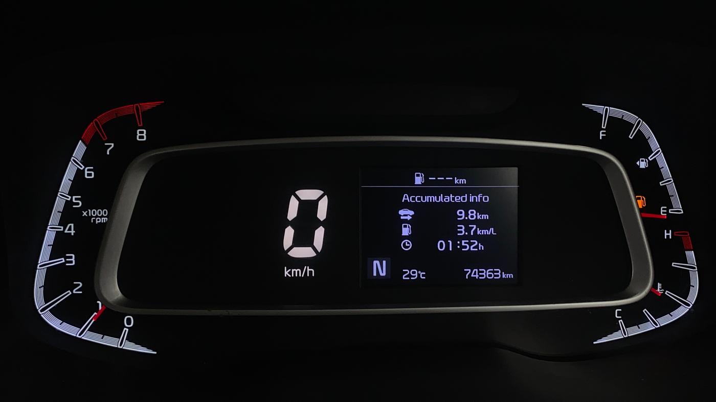 2020 KIA SONET HTX 1.0 IMT, Petrol, Manual, 74,360 km, Odometer Image