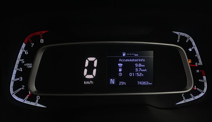 2020 KIA SONET HTX 1.0 IMT, Petrol, Manual, 74,360 km, Odometer Image