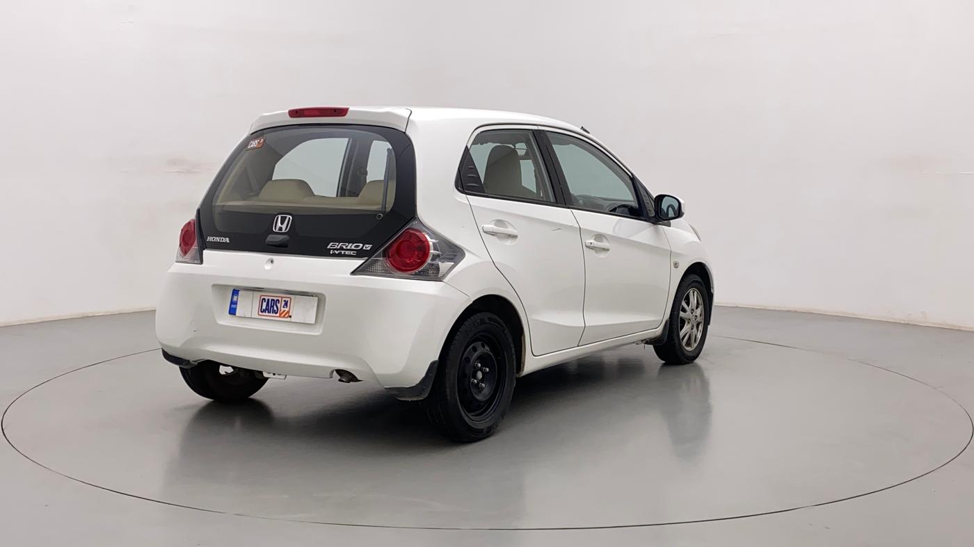 2012 Honda Brio V MT, Petrol, Manual, 91,495 km, Right Back Diagonal