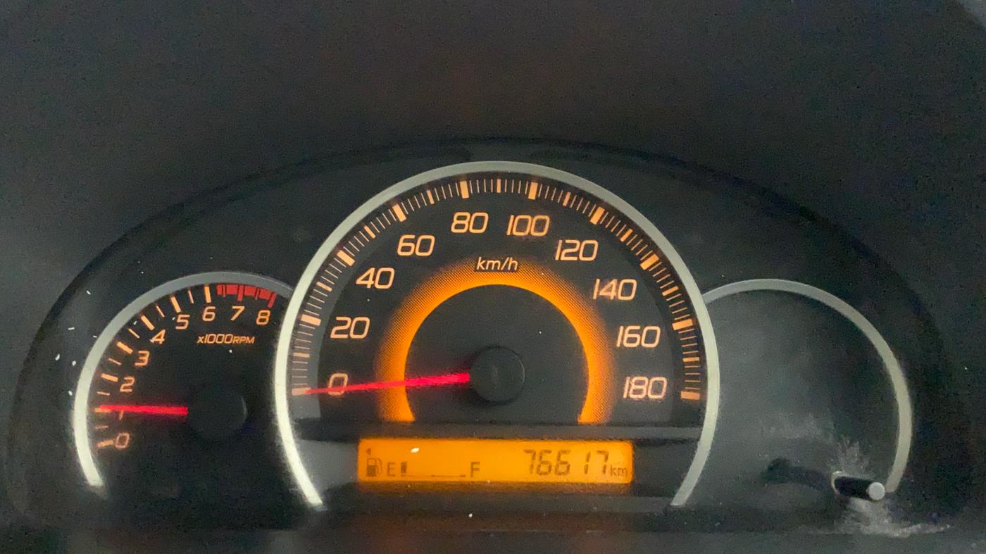 2010 Maruti Wagon R 1.0 VXI, Petrol, Manual, 76,423 km, Odometer Image