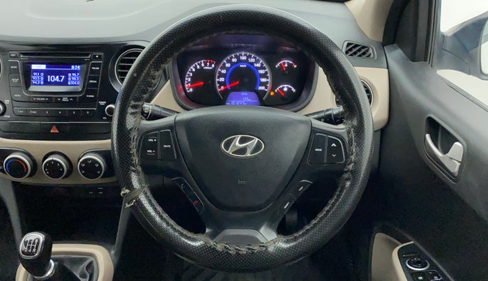 2016 Hyundai Grand i10 SPORTZ 1.2 KAPPA VTVT, CNG, Manual, 1,01,640 km, Steering Wheel Close Up