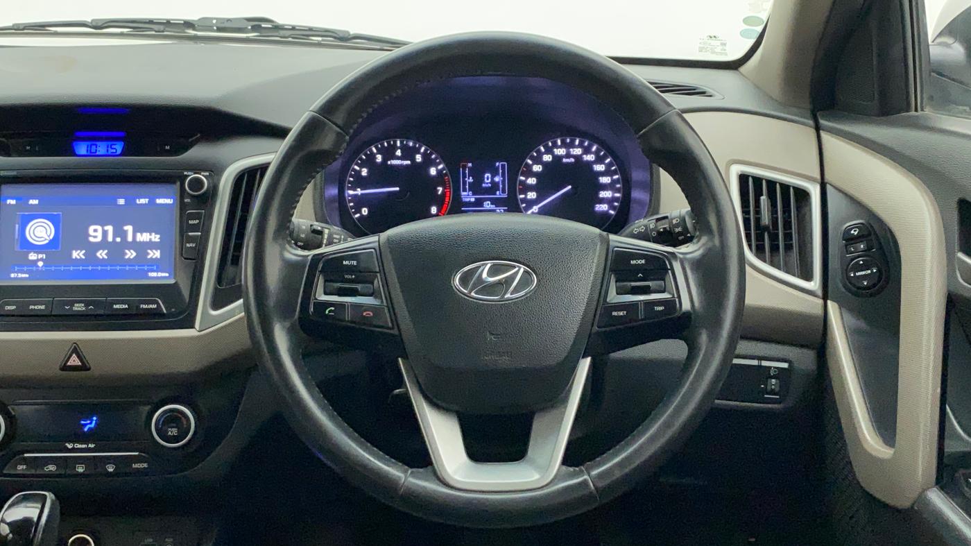 2017 Hyundai Creta SX PLUS AT 1.6 PETROL, Petrol, Automatic, 95,507 km, Steering Wheel Close Up